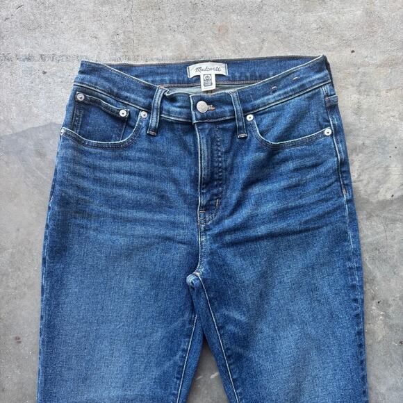 Madewell Mid-Rise Kick Out Jeans Women's 27 Blue Flare Stretch Denim Pants - Picture 3 of 13